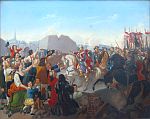 Zygmunt Grimer, Powitanie króla Jana III Sobieskiego przez wiedeńczyków, Tarnowskie Góry (Tarnowitz) 1840 rok, olej/ płótno, fot. P. Rubacha